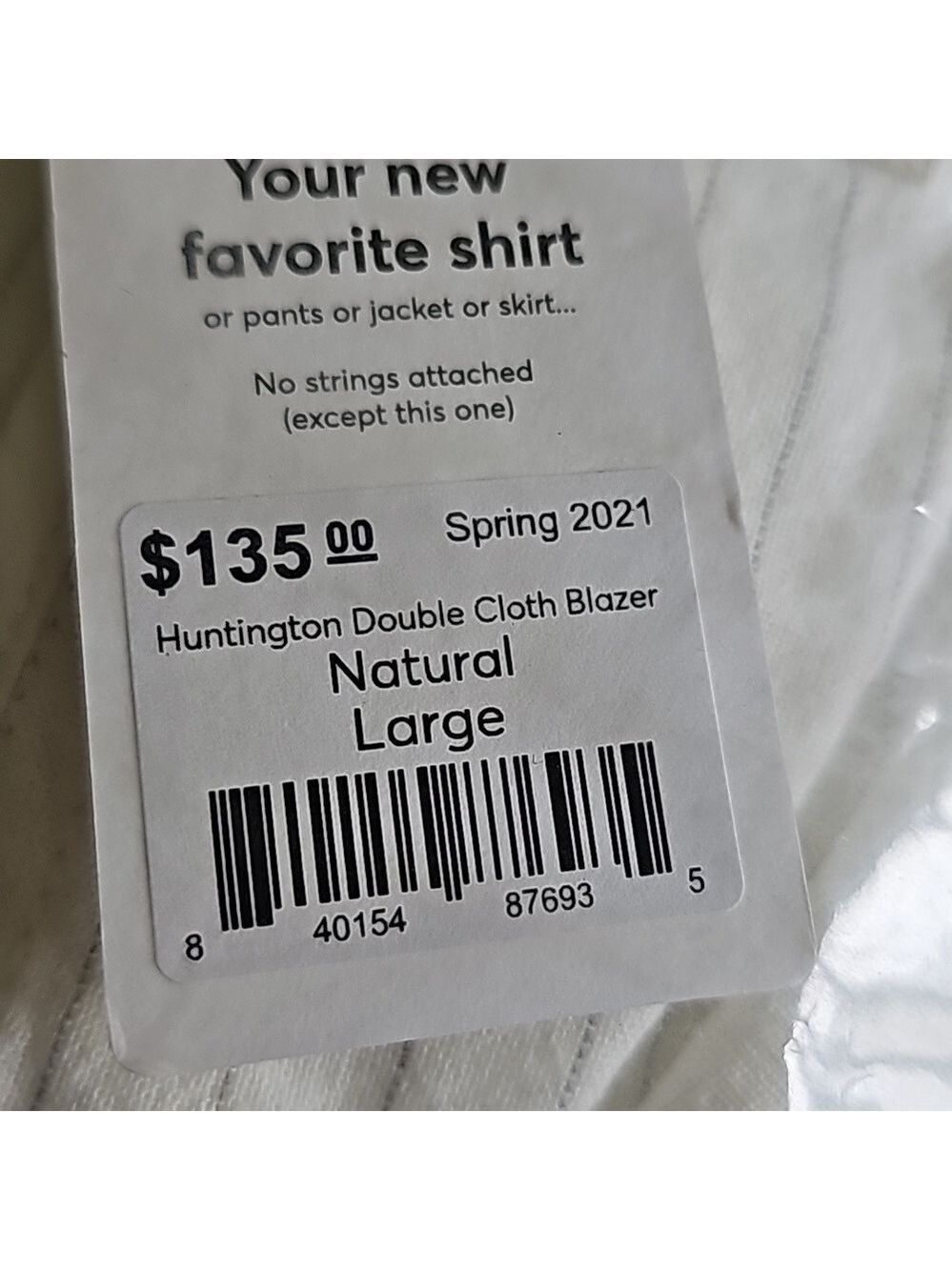 Marine Layer Women's Huntington Double Cloth Blazer Natural - Picture 6 of 8